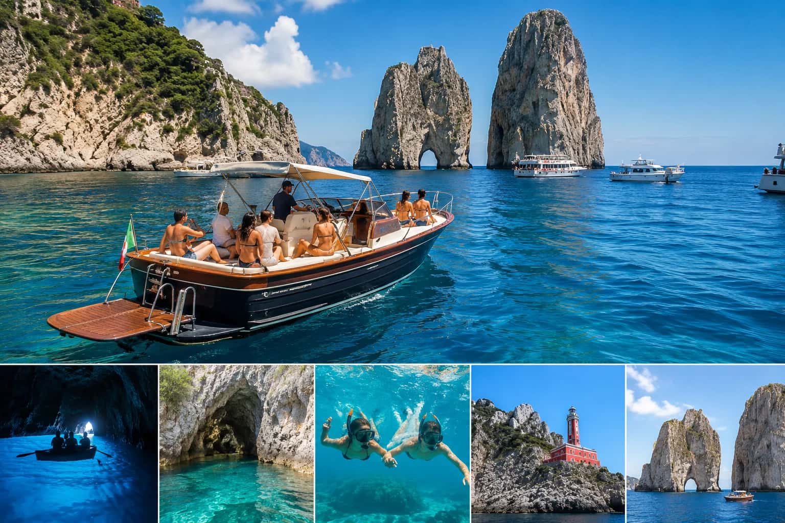 Ingresso e biglietti per Escursione in barca a Sorrento, Capri e Grotta Azzurra